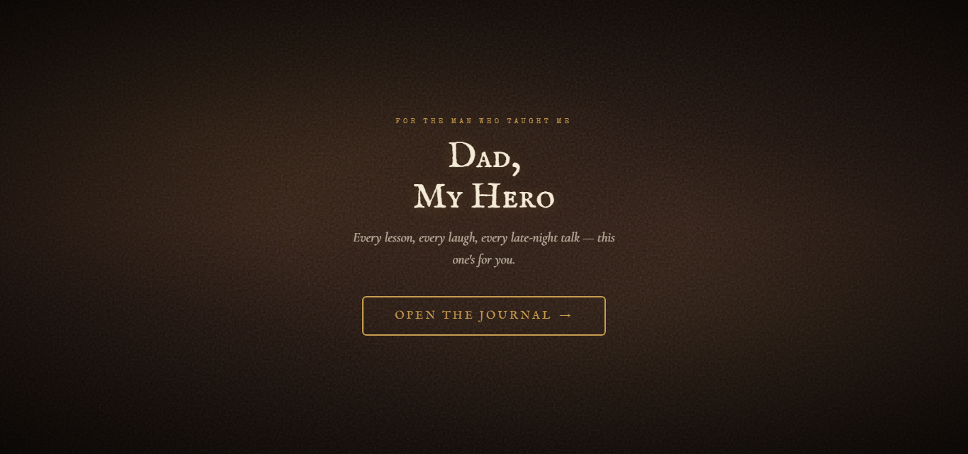 Old Soul — For Dad 🛡️